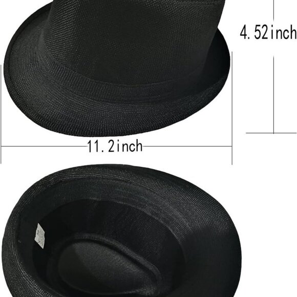 1920s mens Accessories Fedora Gangster Hat Costume Accessory Y-Back Suspenders & - Picture 2 of 6